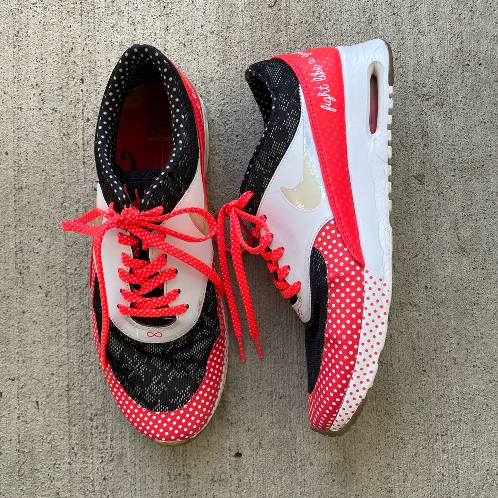 Nike Women's Red Black White Polka Dot Sneakers